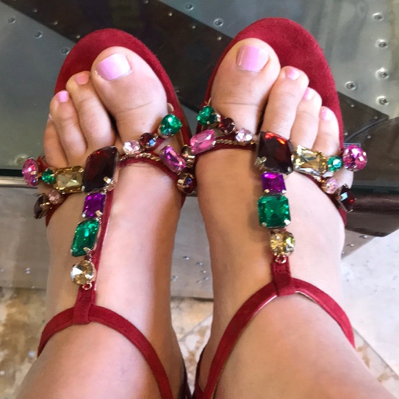 BCBG RED HEEL SANDAL size 7 - Picture 1 of 7